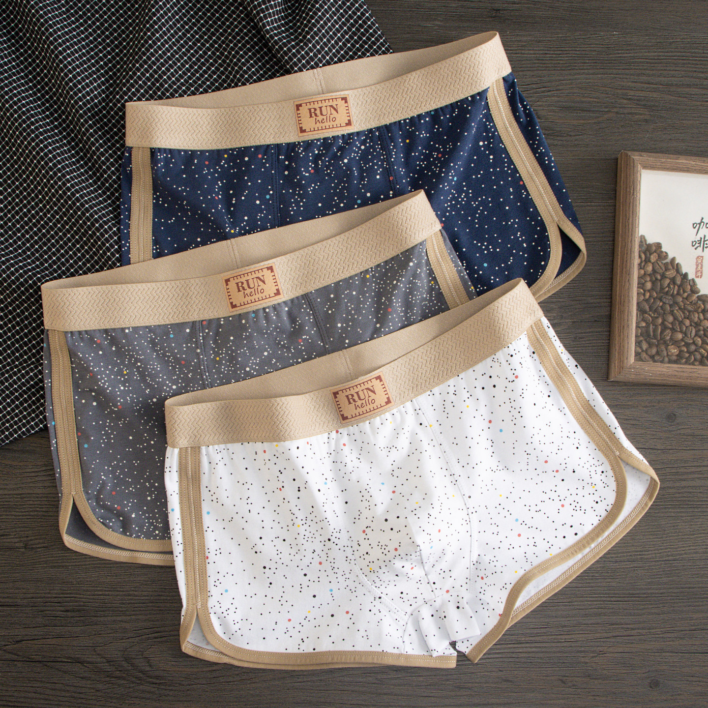 星空男士内裤纯棉男生平角裤中腰四角裤潮流短裤头底裤衩运动透气,淘宝优惠券,粉丝福利购,淘宝优惠卷