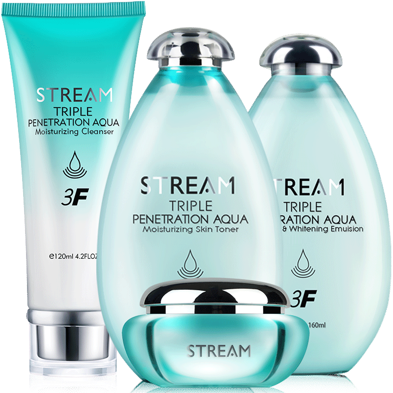 泉润三层渗透补水套装面部护理水乳 爱菲化妆品面部护理套装