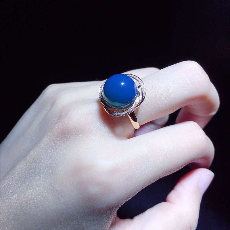 银镀 金琥珀蜜蜡戒指活口高蓝净水蓝珀女款 18K 多米尼加蓝珀戒指 925 银镀 金琥珀蜜蜡戒指活口高蓝净水蓝珀女款 18K 多米尼加蓝珀戒指 925