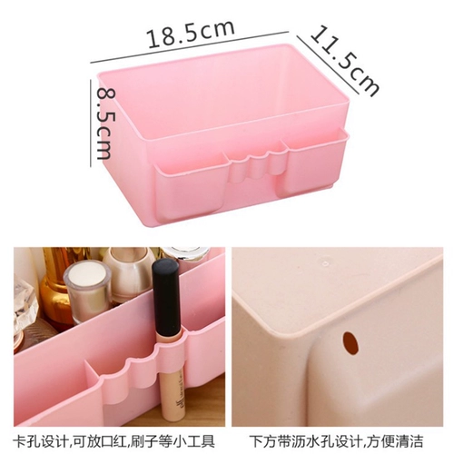 Вместительная и большая пластиковая коробка для хранения, водонепроницаемая коробка для косметики