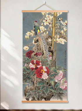 宋代美学彩绘工笔花鸟国画花禽挂画装饰画酒店书房办公室走廊装饰