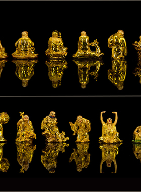 十八罗汉佛像降龙伏虎车载摆件