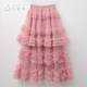 New heavy industry long skirt multi-layered cake skirt