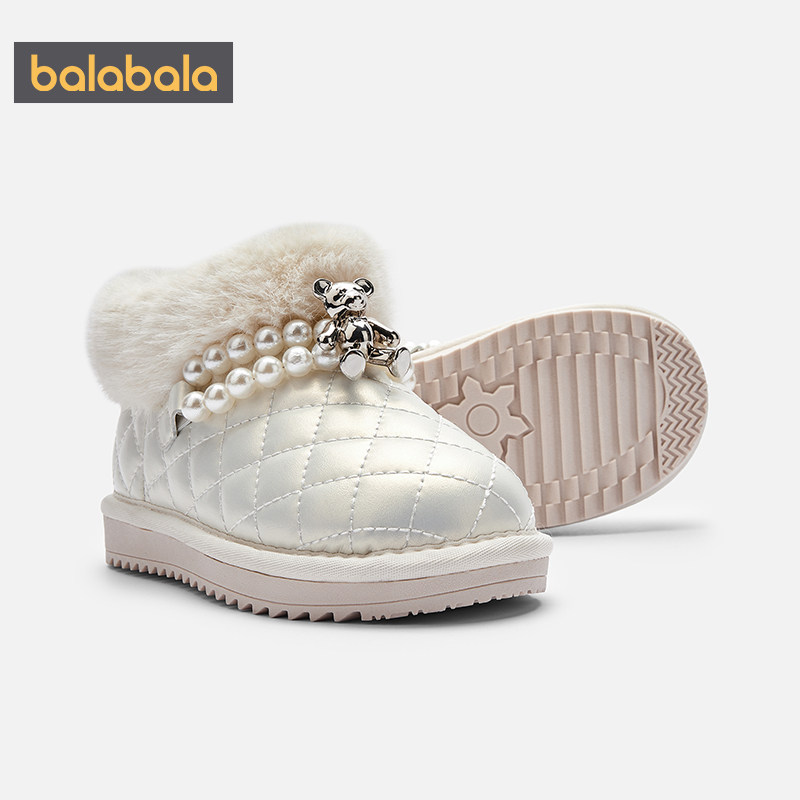 巴拉巴拉女童雪地靴小童宝宝加绒靴子冬季新款童鞋儿童棉靴鞋子潮,淘宝优惠券,粉丝福利购,淘宝优惠卷