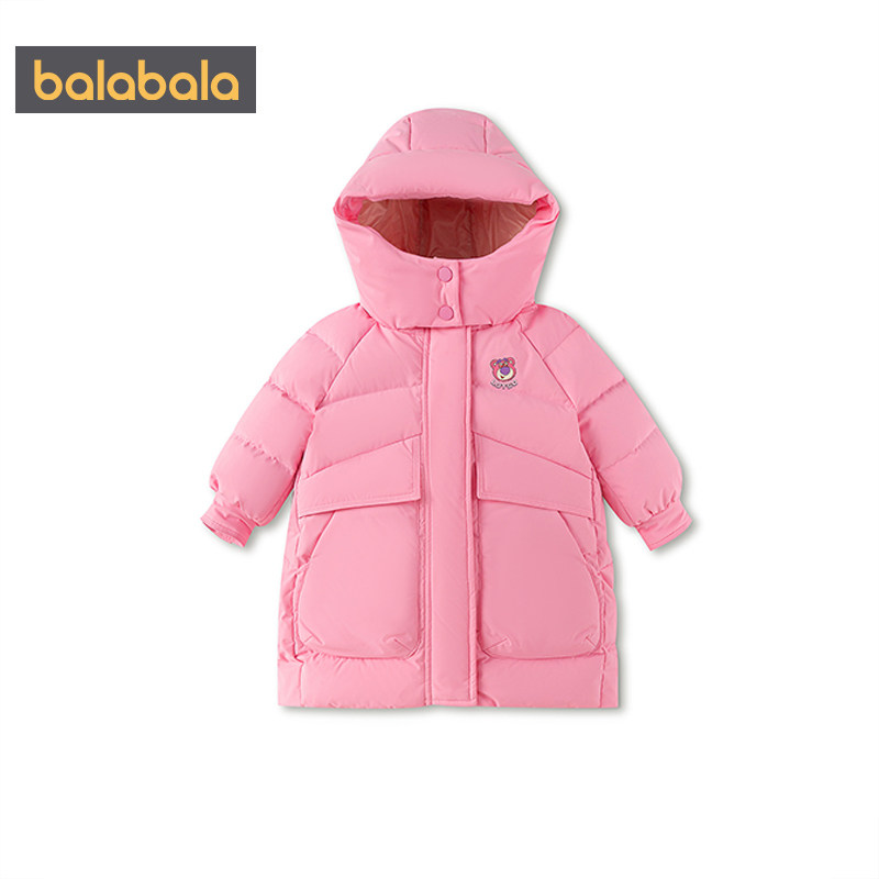 迪士尼IP巴拉巴拉女童羽绒服中大童长款过膝外套秋冬季儿童宝宝厚,淘宝优惠券,粉丝福利购,淘宝优惠卷