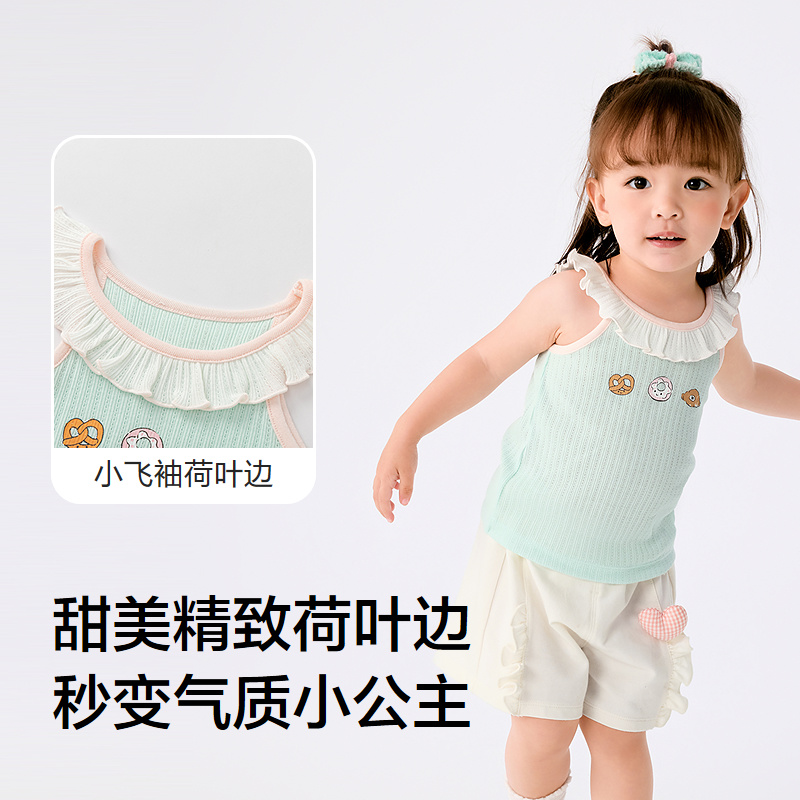 巴拉巴拉女童背心婴儿宝宝无袖t恤夏季装新款童装儿童外穿薄上衣 - 图2