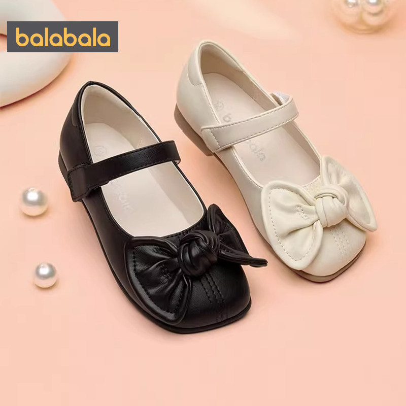 巴拉巴拉女童公主鞋大童宝宝鞋子夏季新款童鞋单鞋儿童黑色小皮鞋,淘宝优惠券,粉丝福利购,淘宝优惠卷