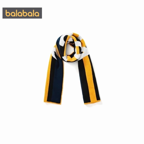 巴拉巴拉 Трикотажный удерживающий тепло демисезонный универсальный шарф для мальчиков, детский шарф-платок, подходит для подростков, в западном стиле