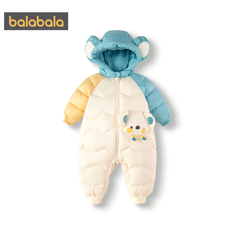 巴拉巴拉宝宝羽绒连体衣男童女童爬服秋冬季新款婴儿哈衣外出抱衣,淘宝优惠券,粉丝福利购,淘宝优惠卷