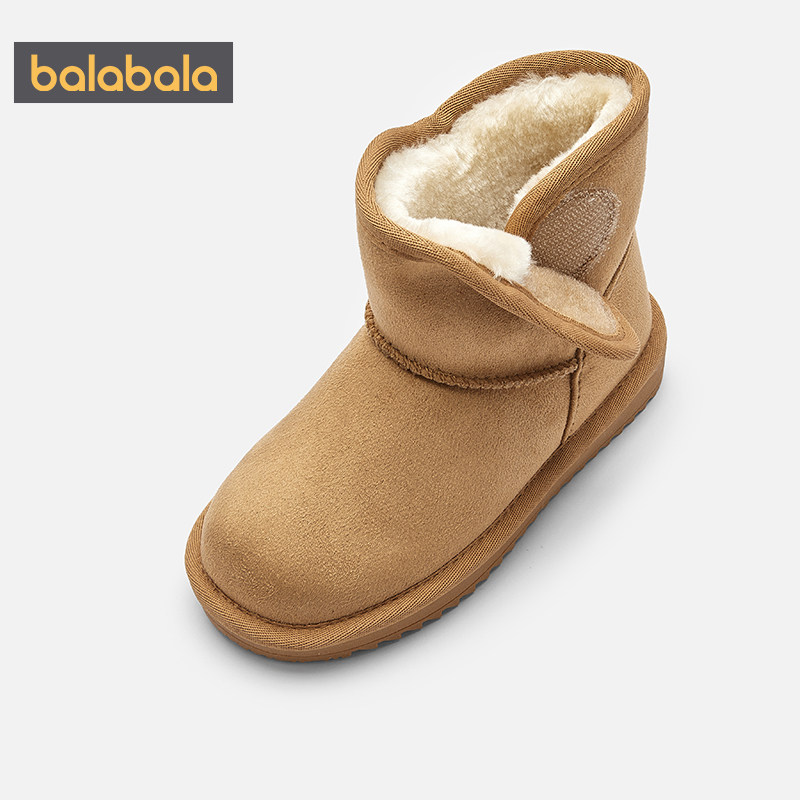 Balabala winter children's velvet thickened snow boots