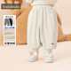 巴拉巴拉宝宝裤子男童女童白色运动裤冬季新款童装儿童加绒长裤厚