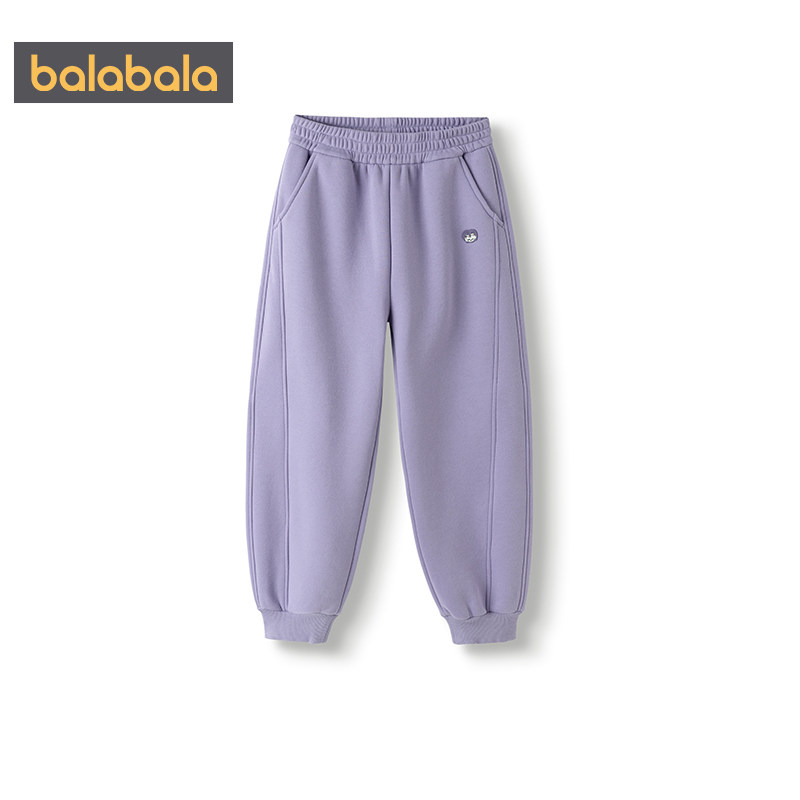 商场同款巴拉巴拉女童加绒运动裤秋冬款中大童宝宝裤子儿童休闲裤,淘宝优惠券,粉丝福利购,淘宝优惠卷