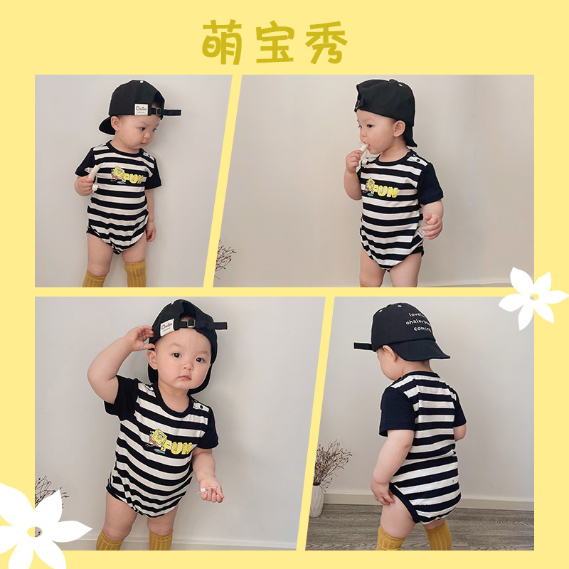 海绵宝宝巴拉巴拉夏装男童外出服 巴拉巴拉裕伟连身衣/爬服/哈衣