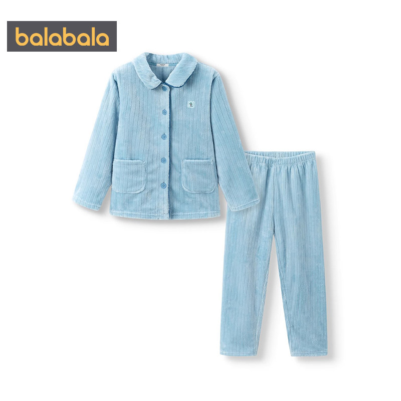 巴拉巴拉儿童家居服套装男童女童法兰绒保暖睡衣秋冬款大童宝宝厚,淘宝优惠券,粉丝福利购,淘宝优惠卷