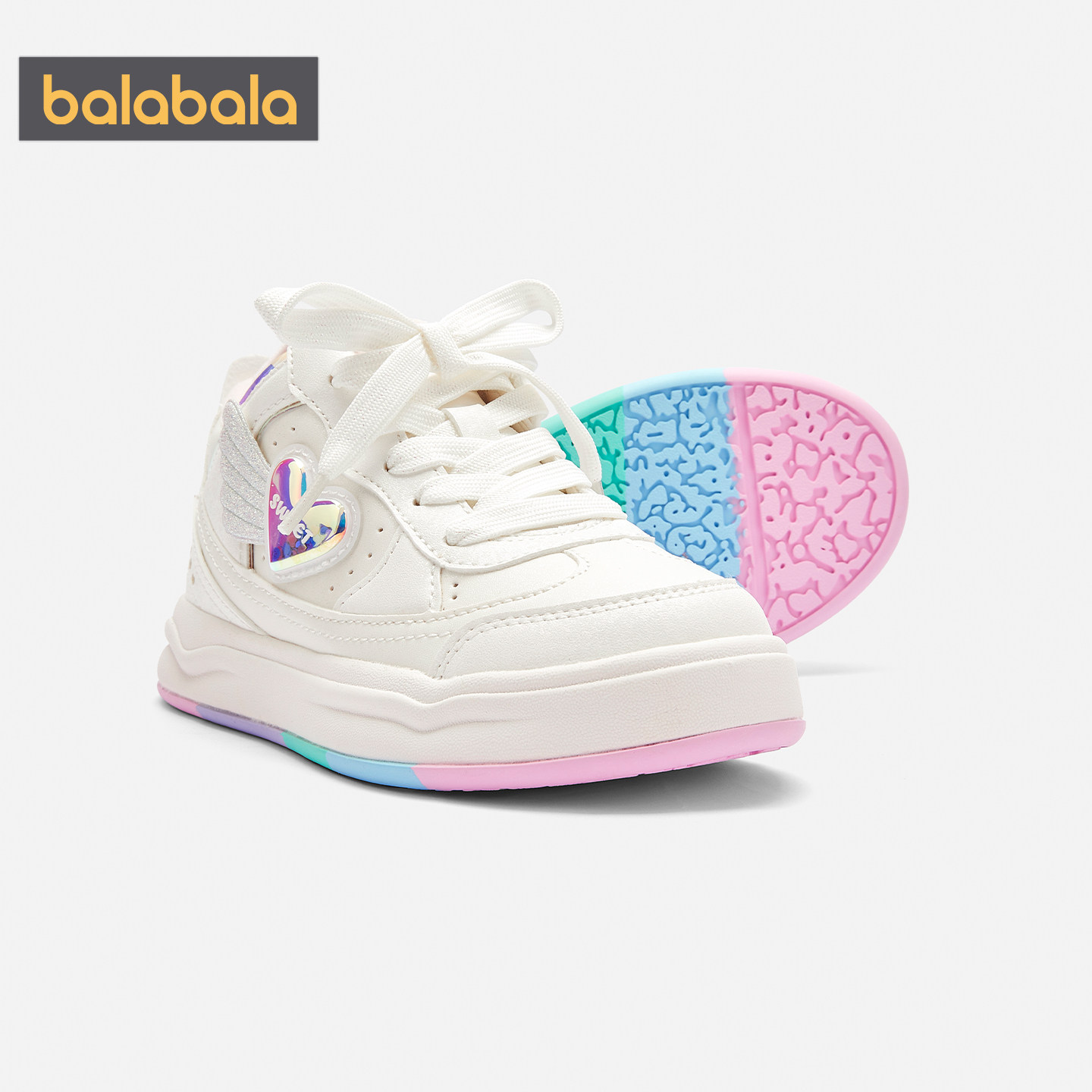 巴拉巴拉女童板鞋宝宝加绒鞋子冬季新款童鞋儿童小白鞋休闲运动鞋,淘宝优惠券,粉丝福利购,淘宝优惠卷