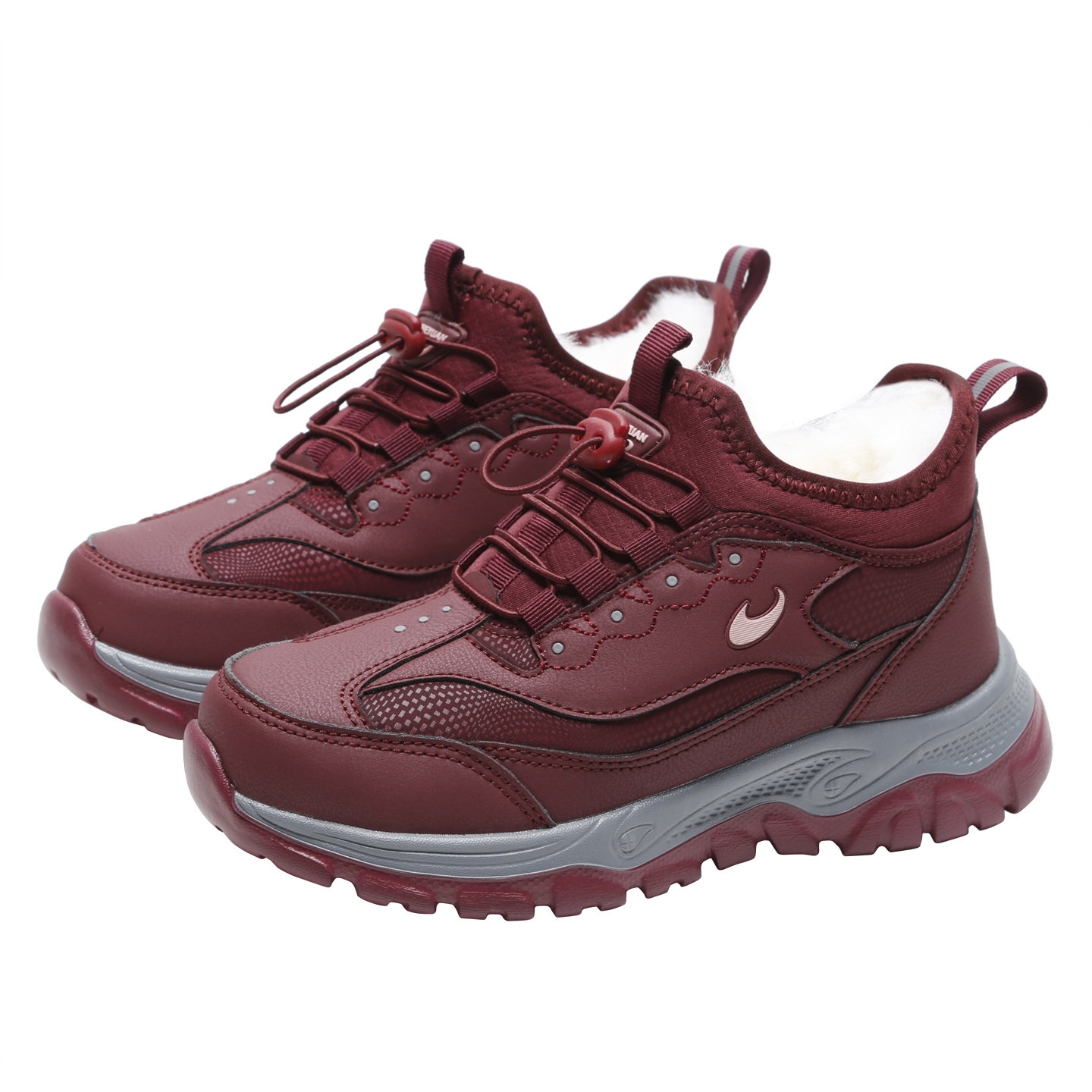 泰和源中老年健步鞋男女羊毛保暖加绒防滑妈妈棉鞋休闲高帮运动鞋,淘宝优惠券,粉丝福利购,淘宝优惠卷