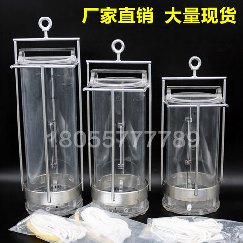 特厚有机玻璃不锈钢采水器水质采样器表层水深水污水采集器取样桶 - 图1