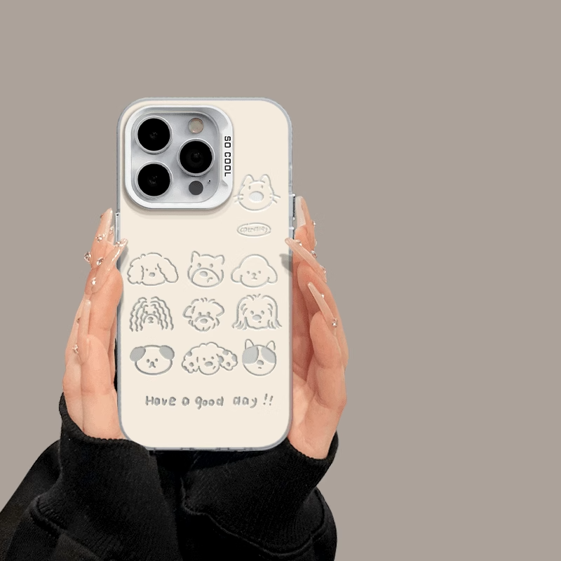 卡通小狗适用17Air16苹果15promax手机壳小米15iphone14红米k90保护套OPPO荣耀华为pura80mate70VIIVO一加IQO - 图0