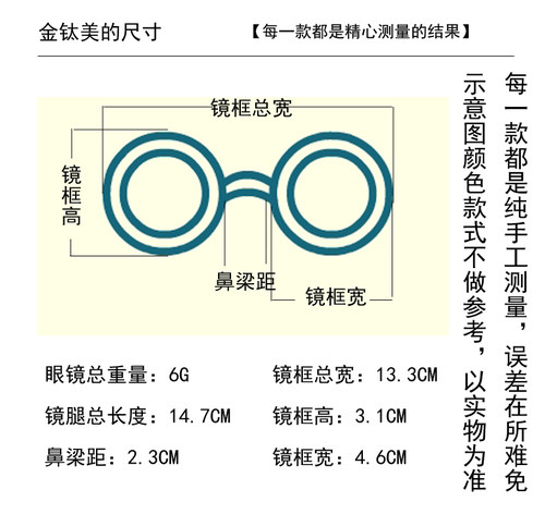 金钛美多边形眼镜轻文艺复古款纯钛方形平光镜可配近视眼镜框镜架 - 图3