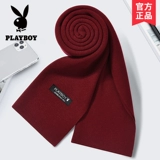 Playboy, мужской шерстяной удерживающий тепло шарф, красный цветной высококлассный оберег на день рождения, подарок на день рождения