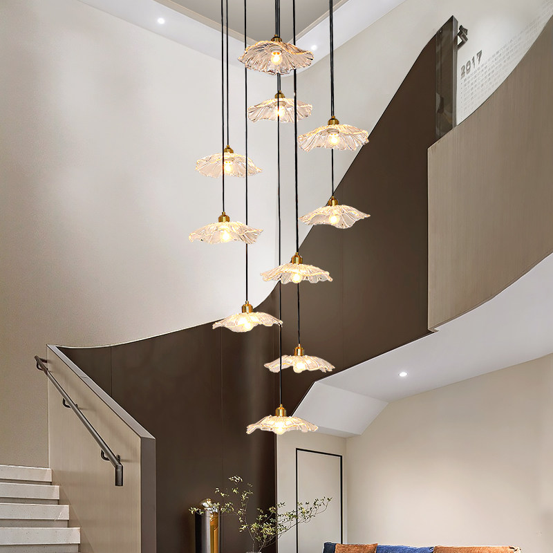 现代简约旋转楼楼梯间灯长吊灯loft公寓别墅复式楼创意艺术设计师,淘宝优惠券,粉丝福利购,淘宝优惠卷