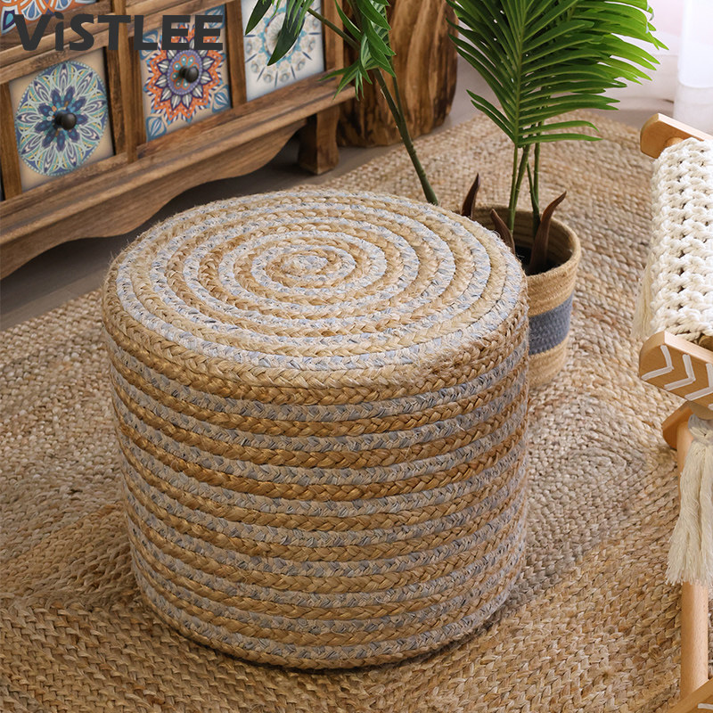 天然黄麻墩凳手工编客厅茶几日式禅修民宿酒店麻墩子脚踏家用坐垫