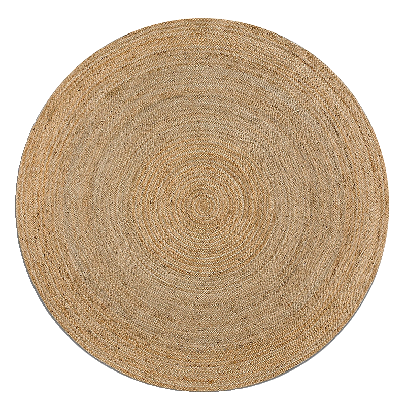 手工编织天然黄麻地毯双面可用民宿客厅禅房书房茶室新中式风地垫