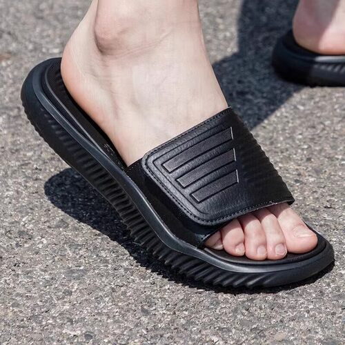 Adidas 阿迪达斯 男女缓震舒适魔术贴夏季一字拖鞋 GY9415 GY9416 - 图2