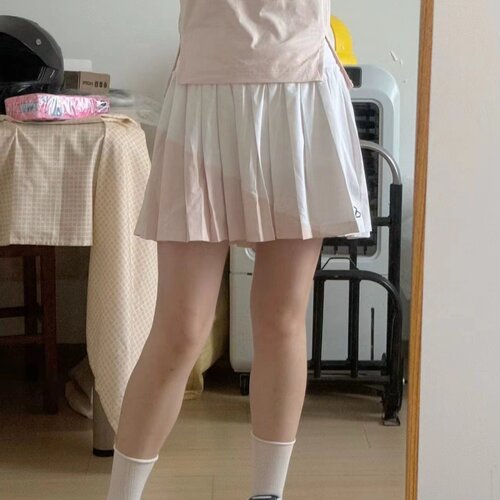 Adidas 阿迪达斯 女款运动训练舒适透气网球运动百褶短裙 IA7038 - 图2