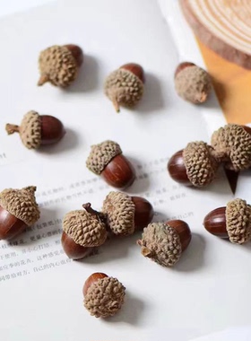 森系手工橡子橡果干花挂件