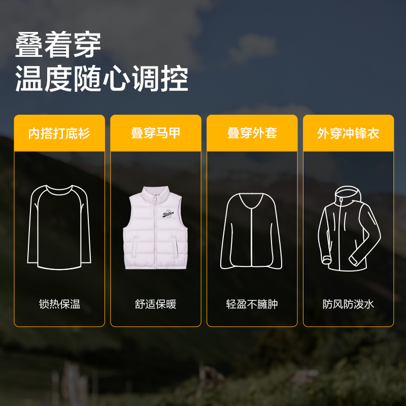 【双11到手108起】斯凯奇童装儿童马甲秋冬羽绒服男女童背心外套