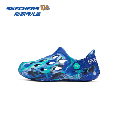 Skechers斯凯奇儿童夏季新款轻质泡泡鞋时尚一脚蹬中大童涉水凉鞋