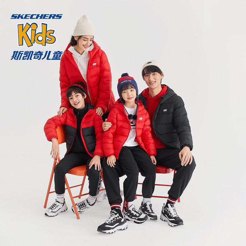 skechers童装儿童三防轻薄羽绒服 skechers童鞋羽绒服