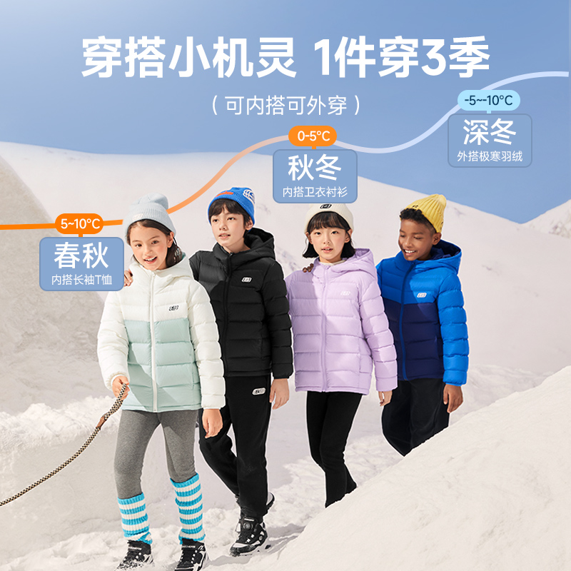skechers童装儿童三防轻薄羽绒服 skechers童鞋羽绒服