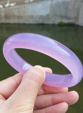 正品玉髓天然加厚冰花芙蓉玉手镯