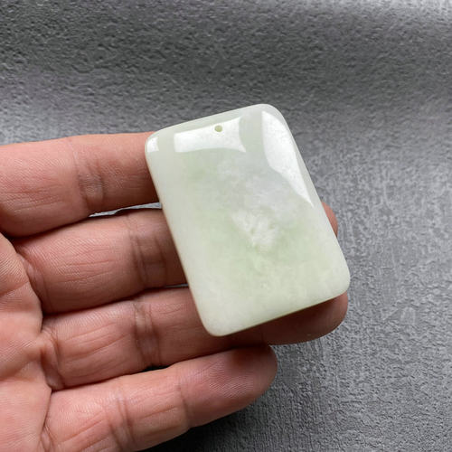 天然正品老坑翠玉西安蓝田玉平安无事牌挂件兵马俑活玉礼品带证书 - 图1