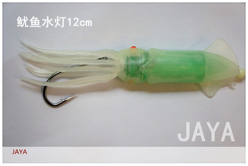 夜光鱿鱼水灯12cm 海钓饵船钓假饵鱼饵路亚饵 钓鱼鱼具 - 图2