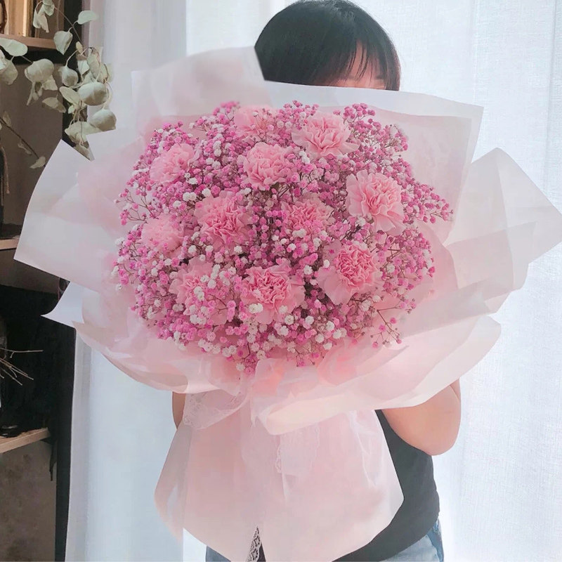 青岛香水百合康乃馨花束礼盒市南李沧崂山鲜花速递同城生日送花店