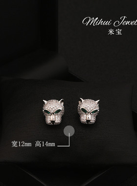 欧美豹子头胸针高档西装大衣胸花别针衣服固定扣高级感西装配饰品