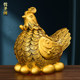 Pure brass hen ornaments golden chicken laying eggs hatching hens ingot rooster home living room entrance wine cabinet gifts