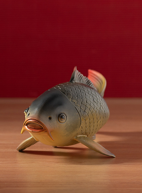 古铜官 黄铜鲤鱼锦鲤年年有余工艺品摆件家居装饰品玄关高档礼品