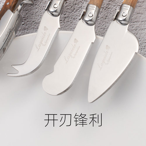 西餐刀具木柄黄油刀不锈钢果酱刀牛油刀法国laguiole奶酪芝士刀 - 图2