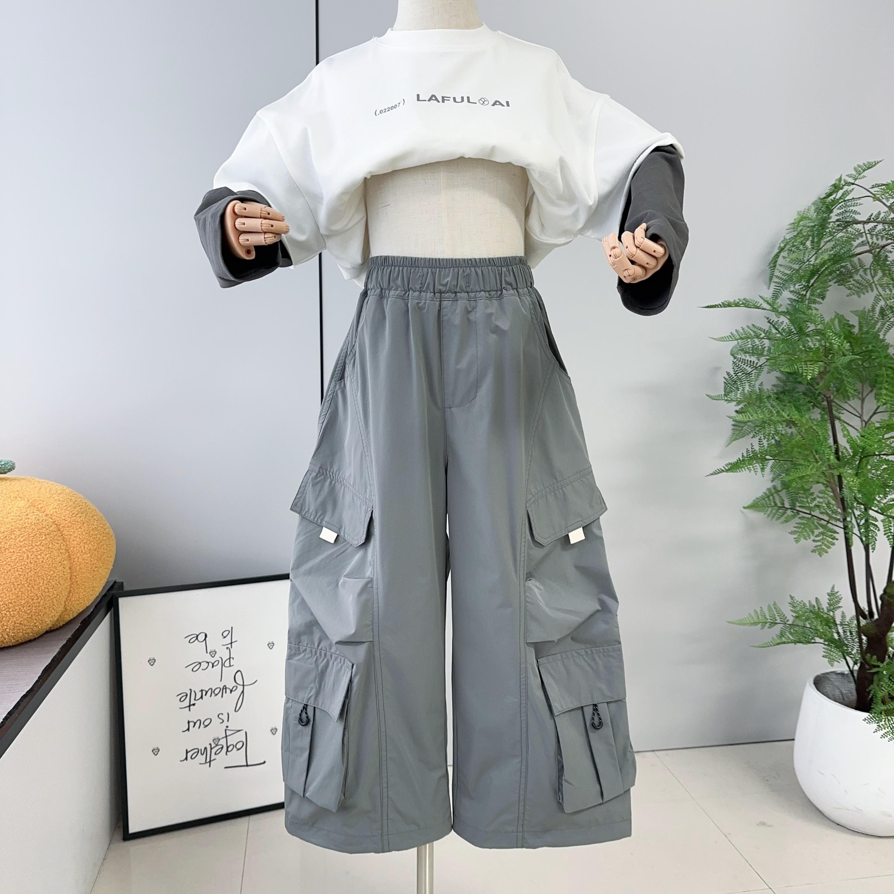 啦芙莱童装2026春季新款儿童韩版时尚工装裤男女童休闲直筒裤2810,淘宝优惠券,粉丝福利购,淘宝优惠卷