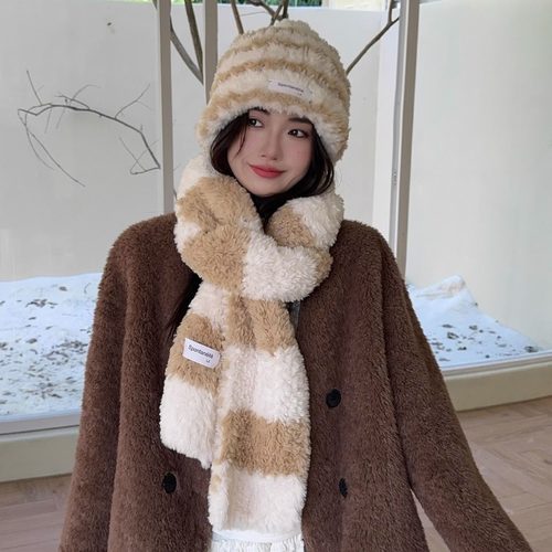 围巾手工diy编织材料包粗毛线团织围巾线帽子送男女友礼物 - 图2