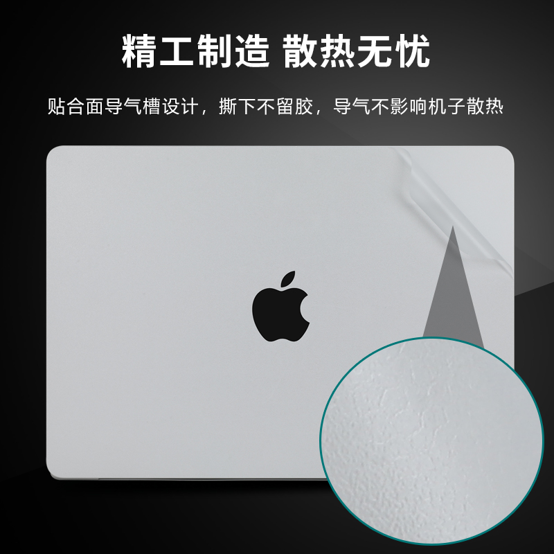 适用于MacBookAirM2保护膜AirM1外壳膜A2337苹果笔记本2022款A2681电脑贴膜macbookprom2贴纸A2338机身膜全套-图0