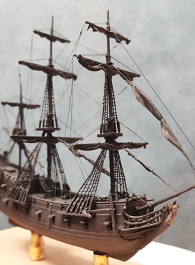 加勒比海盗黑珍珠号海盗船，杰克船长模型船模1/350比例风帆战舰