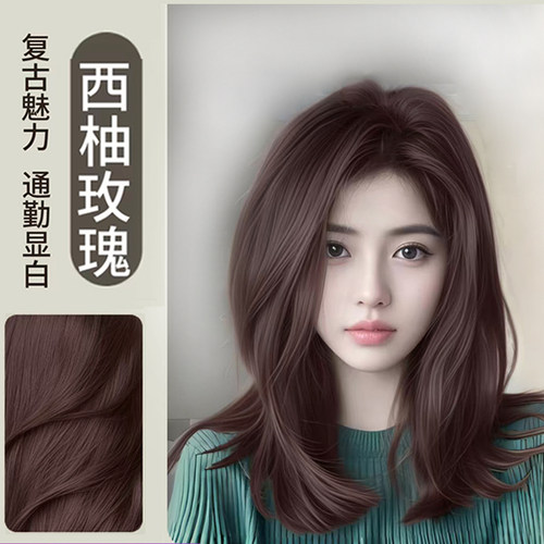 新品高端染发剂2026网红流行色显白男女士染发膏西柚玫瑰不伤发 - 图2