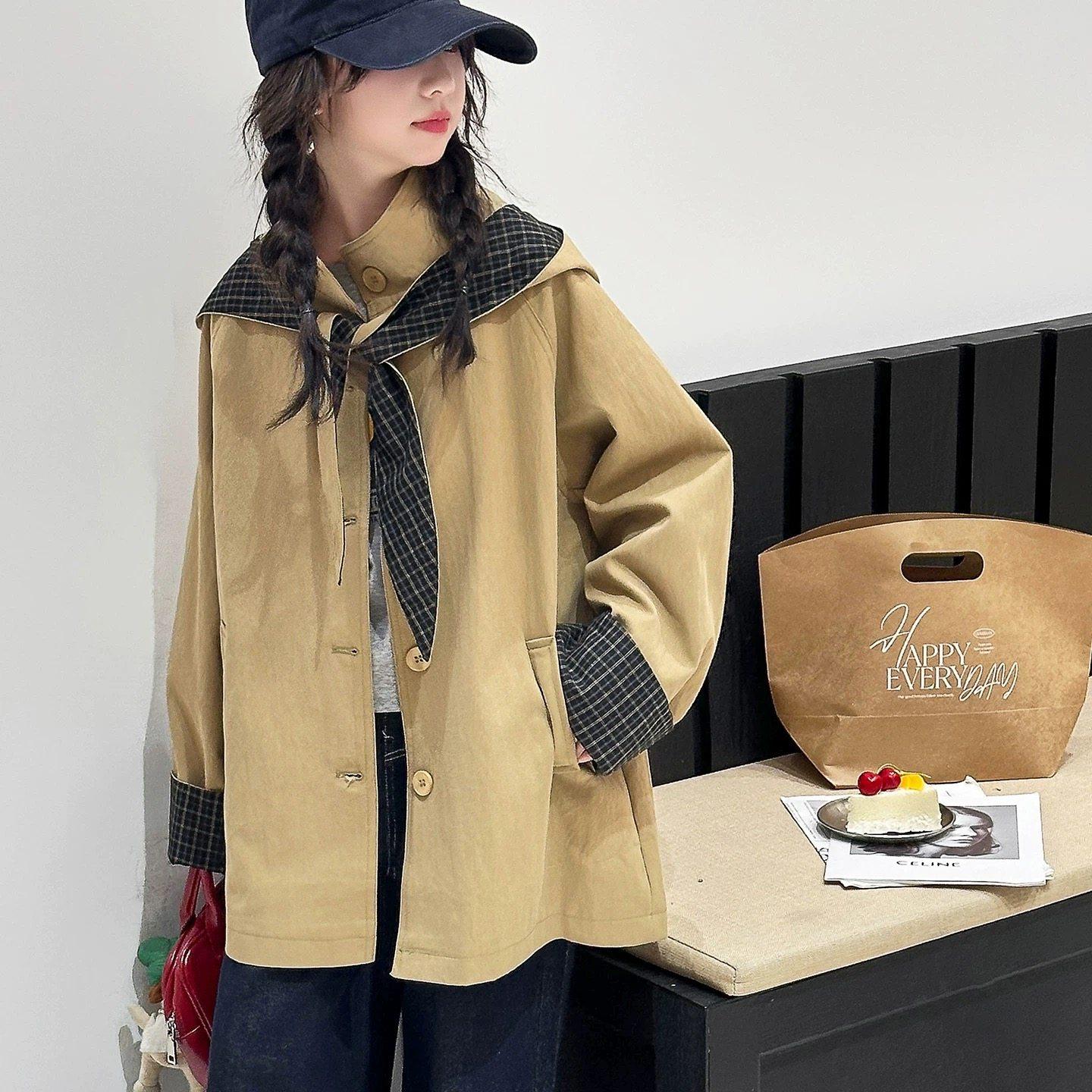 女童韩版风衣外套春秋款2025新款女大童时髦中长款上衣超好看秋装,淘宝优惠券,粉丝福利购,淘宝优惠卷