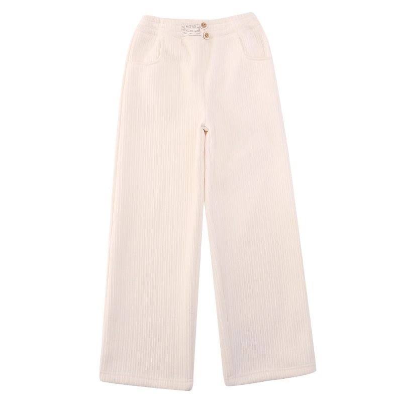 女童直筒阔腿裤2024新款女儿童雪尼尔卫裤大童春秋款休闲裤子洋气,淘宝优惠券,粉丝福利购,淘宝优惠卷