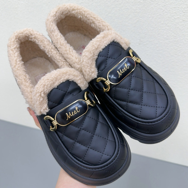 冬季新款加绒雪地靴女毛毛鞋加厚轻便时尚乐福鞋保暖防滑妈妈棉鞋,淘宝优惠券,粉丝福利购,淘宝优惠卷